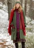“Canada” long cardigan in an alpaca blend (pine/melange M)
