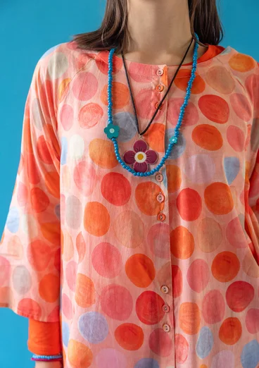 Webtunika „Germain“ aus Bio-Baumwolle - marmorrosa