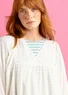 Robe tissée "Hilda" en coton biologique (blanc cassé M)