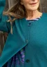 Coatigan in felted organic wool (petrol blue S)