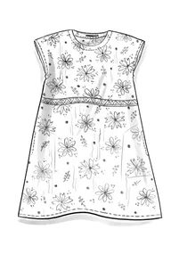 Kleid „Mallika“ aus Öko-Baumwolle - himmelblau