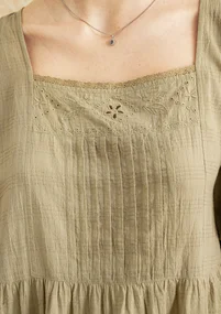 Woven “Tania” dress in organic cotton - timothy