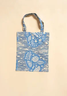 Stofftasche Größe S, aus Bio-Baumwolle - mildes blau