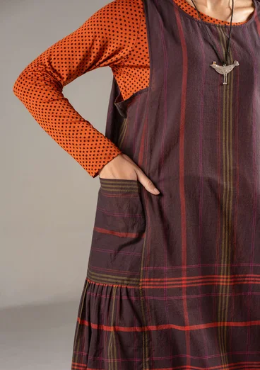 Webkleid „Kate“ aus Bio-Baumwolle - maulbeere