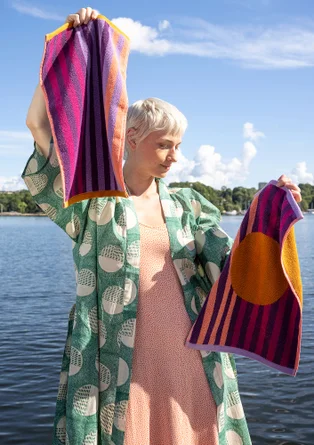 “Eclipse” organic cotton kimono - green sea glass