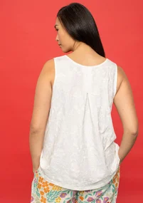 “Eva” organic cotton jersey tank top - light ecru