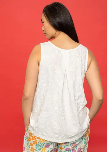 “Eva” organic cotton jersey tank top - light ecru