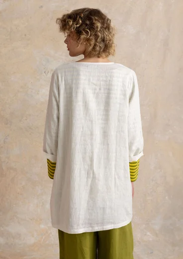 Woven linen tunic - light ecru