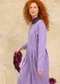 Gemustertes oder einfarbiges Jerseykleid „Frida“ aus Bio-Baumwolle (puderlila M)