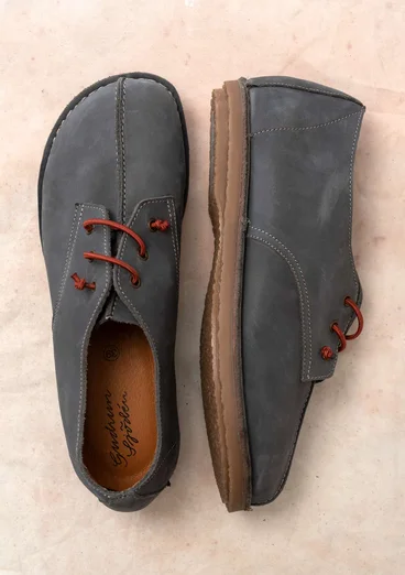 Sko i nubuck - askegrå