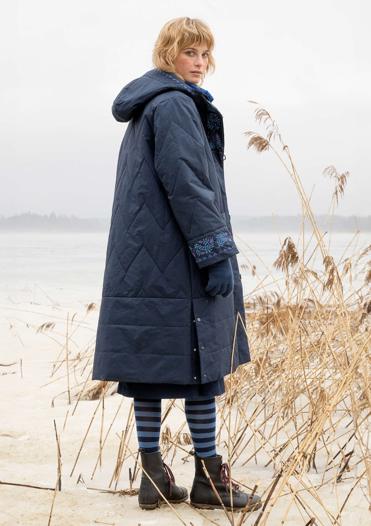 Svalbard woven quilted coat gudrunsjoden