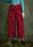 Velours broek "Orsa" van biologisch katoen/gerecycled polyester (tomaat/dessin XL)