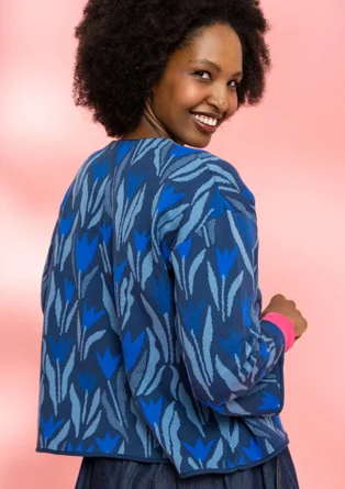 Gilet "Tulip" en coton biologique/recyclé - indigo