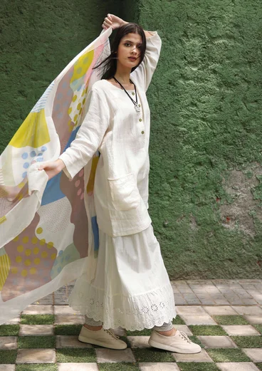 Jupon tissé en coton biologique - plumes