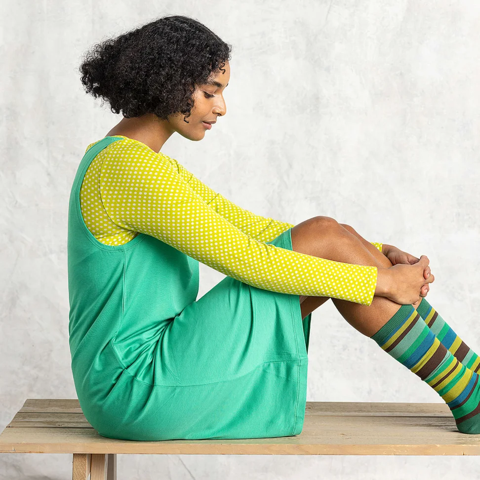 Jersey dress in lyocell/spandex - lotus green