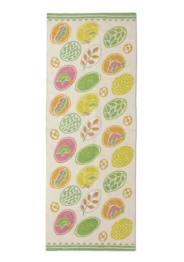 “Nest” hallway runner in organic cotton - cicada