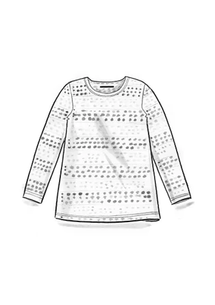 “Quiz” patterned lyocell/elastane top - ash grey