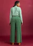 Velour pants in organic cotton/recycled polyester (sea green XXL)