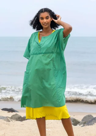 Webkleid „Reflexions“ aus Bio-Baumwolle - malachit