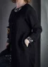 Robe en lin tissé (noir M)