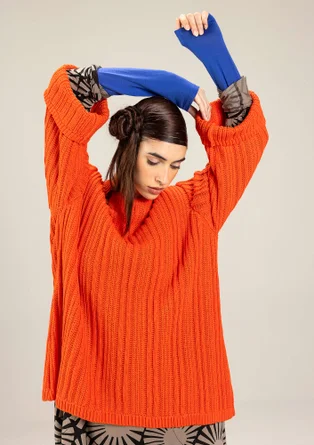Pull "Midori" en coton biologique - lys orangé