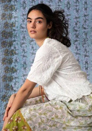 “Kalyani” organic cotton blouse - ecru