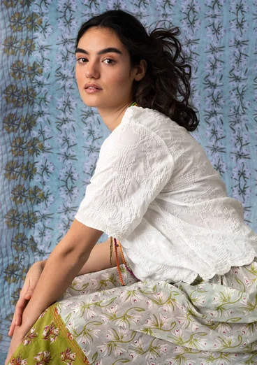 “Kalyani” organic cotton blouse - ecru