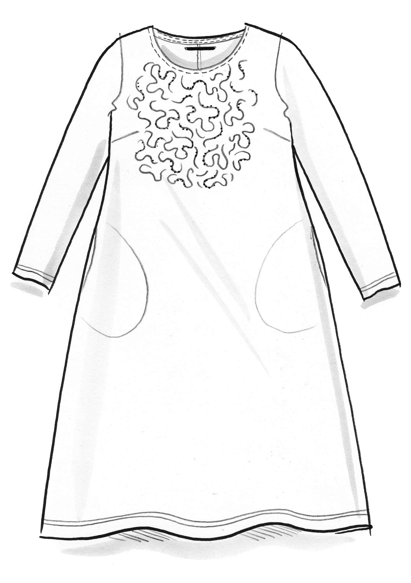 “Satsuma” jersey dress in linen