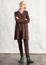 “Judit” organic cotton/modal jersey tunic - French roast/patterned