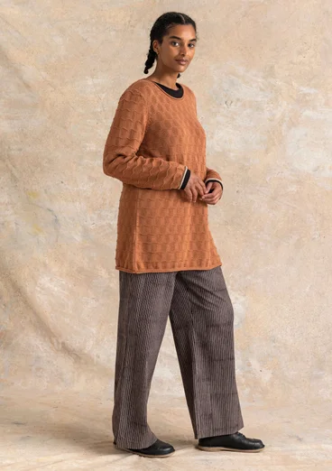 “Celia” recycled cotton favourite sweater - acorn