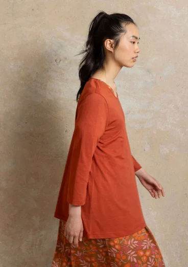Jerseyshirt „Ophelia“ aus Bio-Baumwolle/Modal - krapprot