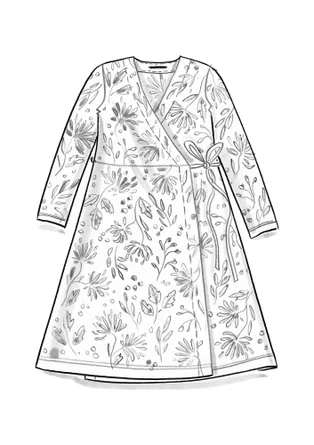 Robe "Krysantemum" en jersey de coton biologique/modal - noir