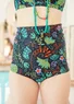 Bas de maillot "Pacific" en polyamide recyclé/élasthanne (noir/motif S)