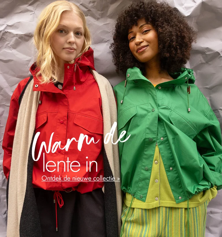 A collage of women wearing knitted cardigans in a variety of colours from Gudrun Sjödén. 