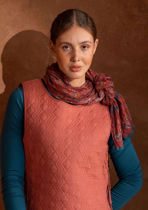 Damask shawl red curry