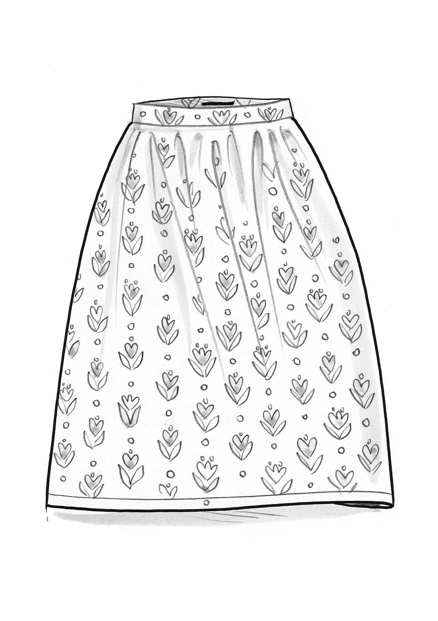 Mozaik” knit skirt in organic/recycled cotton gudrunsjoden.com