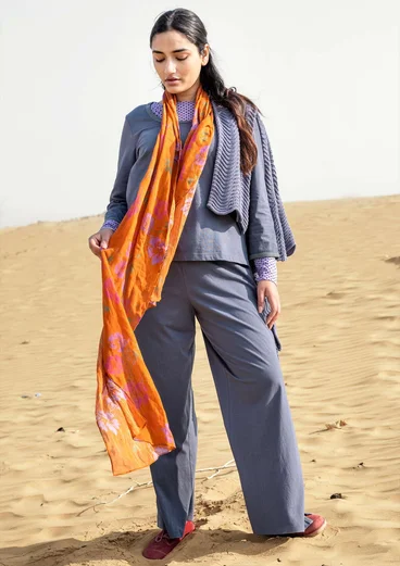 Pantalon "Daisy" en jersey de coton biologique - noir de fumée