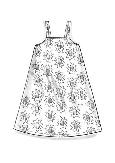Robe "Afrodite" en coton biologique tissé - vanille