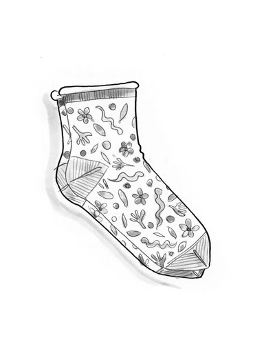 “Claire” low-cut, organic cotton sock - paris blue