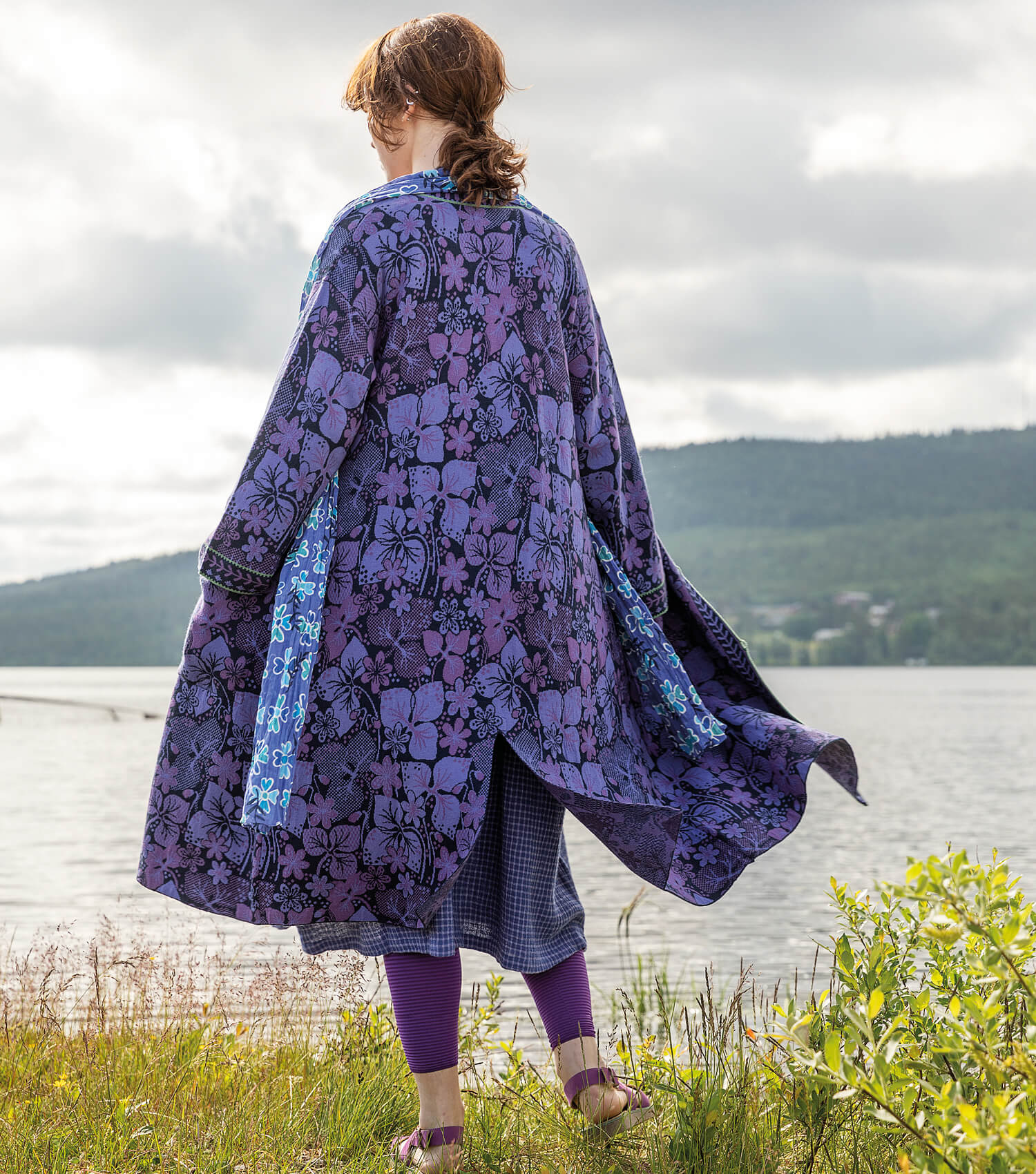 Knitted jacquard coat Ottilia