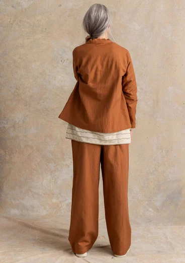 Jasje "Esme" van geweven biologisch katoen/linnen - eikeltje