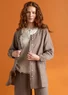 Woven “Asta” artist’s blouse in linen (light potato XS)