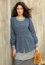Bluse „Noira“ aus Bio-Baumwolle - indigo