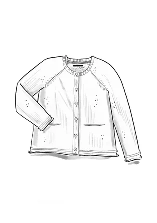 Cardigan in wool - cyklamen