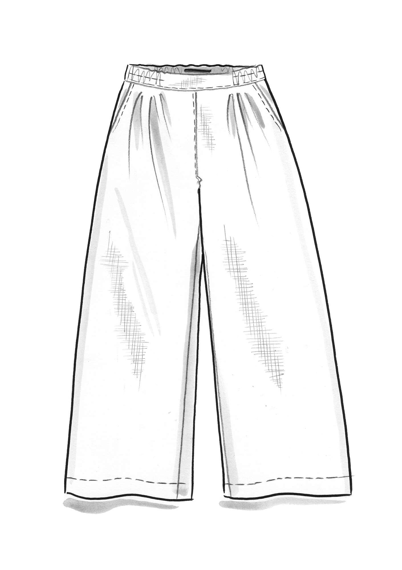 Woven linen trousers malachite