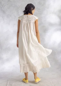 “Pezenas” woven organic cotton dress - ecru