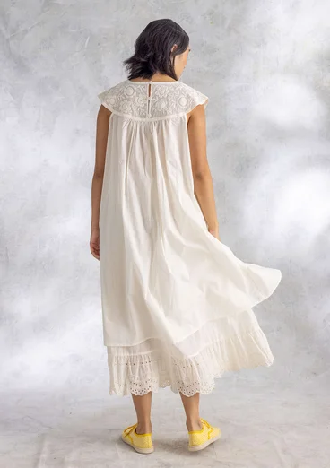 “Pezenas” woven organic cotton dress - ecru
