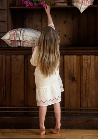 “Twinkle” children’s nightgown in organic cotton - light ecru