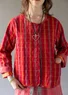 “Kerala” reversible checked organic cotton jacket (parrot red L)