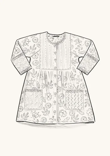 Blouse d’artiste « Amber » en coton biologique - masala
